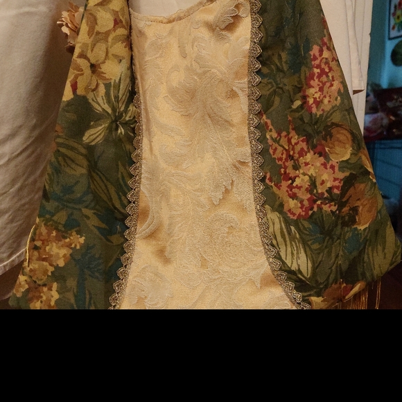 Large Hand Crafted Tapestry Fringe Purse Boho Crossbody Bag Upcycle - Picture 4 of 5